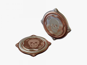 Metallic Coins Pack05 3D Model