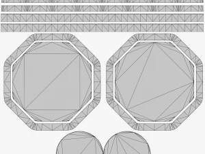 Metallic Coins Pack05 3D Model