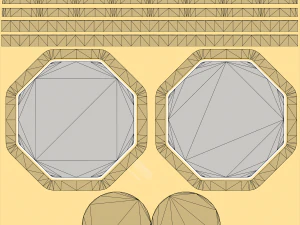 Metallic Coins Pack05 3D Model