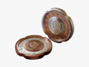Metallic Coins Pack05 3D Model
