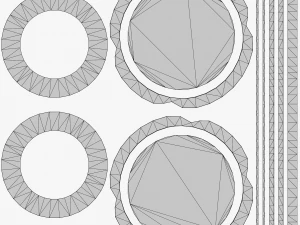Metallic Coins Pack05 3D Model