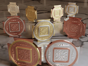 Metallic Coins Pack06 3D Модель
