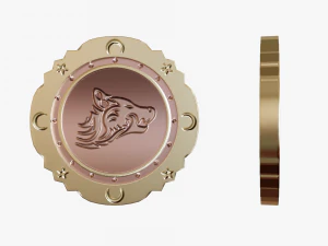 Metallic Coins Pack06 3D Model