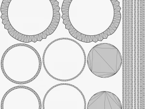 Metallic Coins Pack06 3D Model