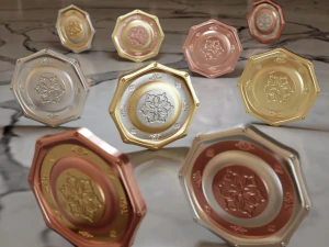 Metallic Coins Full Pack 3D Model