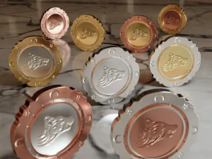 Metallic Coins Full Pack 3D Model