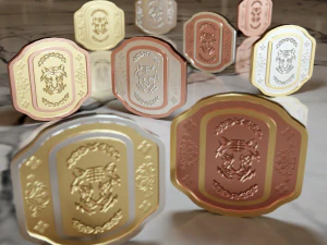 Metallic Coins Full Pack 3D Model