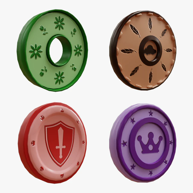 만화 동전 Pack01 3D 모델 .c4d .max .obj .3ds .fbx .stl .blend 