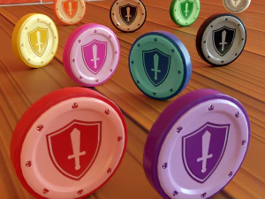 만화 동전 Pack01 3D 모델