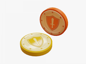 Cartoon Coins Pack01 Modèle 3D