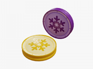 Cartoon Coins Pack02 3D 模型
