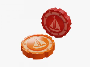 Cartoon Coins Pack03 3D Model