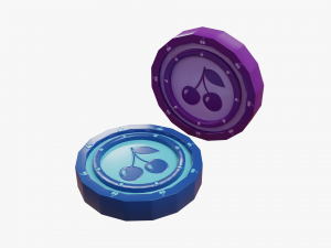 Cartoon Coins Pack04 3D Model