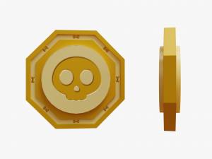 Cartoon Coins Pack04 3D Model