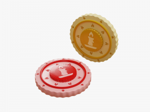 Cartoon Coins Pack04 3D Model