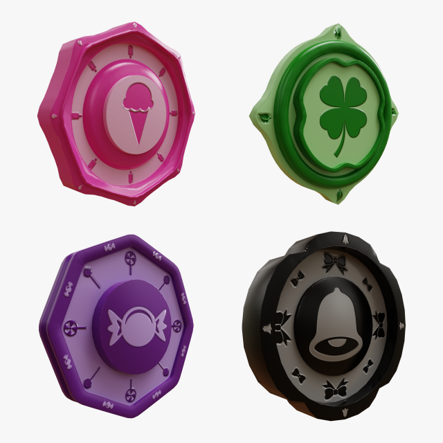 Cartoon Coins Pack05 Modello 3D .c4d .max .obj .3ds .fbx .stl .blend 