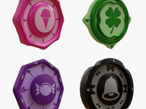 Cartoon Coins Pack05 3D Model
