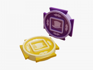 Cartoon Coins Pack06 Model 3D
