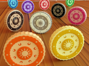 Cartoon Coins Full Pack 3D Model