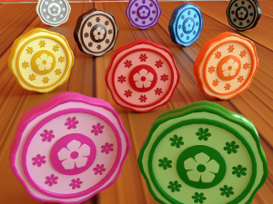Cartoon Coins Full Pack 3D Model