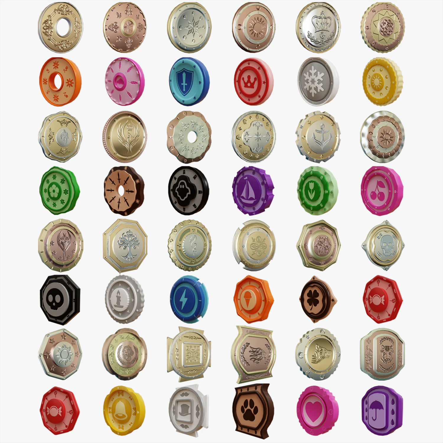 Complete Coin Collection 3D Model .c4d .max .obj .3ds .fbx .stl .blend 
