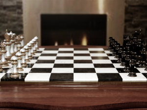 Chess Table Set 3D Model
