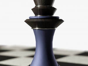Chess Table Set 3D Model