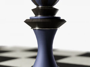 Chess Table Set 3D Model