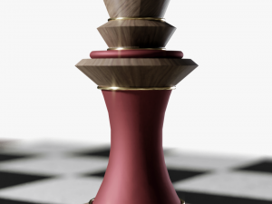 Chess Table Set 3D Model