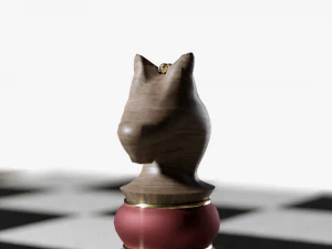 Chess Table Set 3D Model