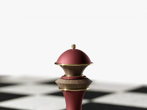 Chess Table Set 3D Model
