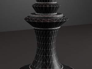 Chess Table Set 3D Model