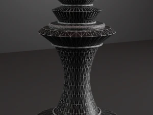 Chess Table Set 3D Model