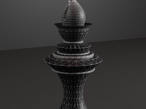Chess Table Set 3D Model