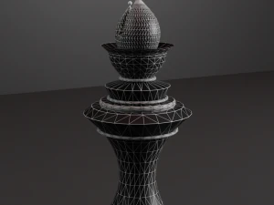 Chess Table Set 3D Model