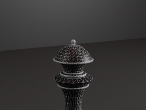 Chess Table Set 3D Model