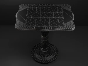 Chess Table Set 3D Model