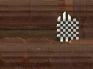 Chess Table Set 3D Model