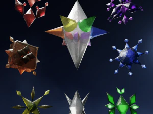 Cristalli arcobaleno Modello 3D