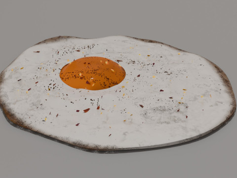 Fried egg 3D Модель