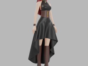 Figurine character girl fashionable toy model doll 3D Принт Модель