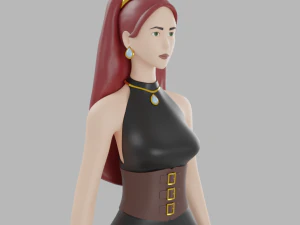 Figurine character girl fashionable toy model doll 3D Print Model