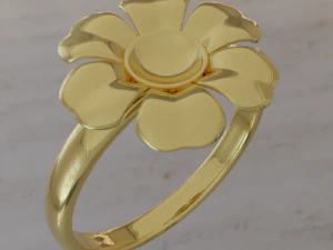 Yüzük çiçeği 3D Baskı Modeli