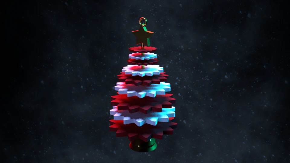 Christmas tree 3D Print Model .c4d .max .obj .3ds .fbx .stl .blend 