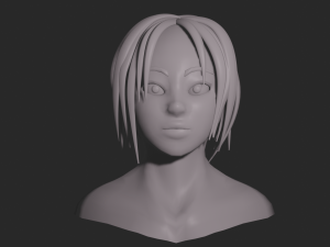 Lowpoly stylized cartoon girl basemesh 3D-Modell