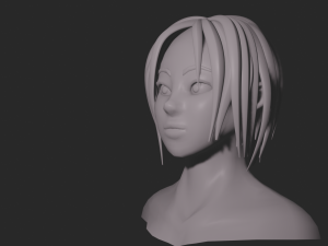 Basemesh per ragazza cartone animato stilizzato lowpoly Modello 3D