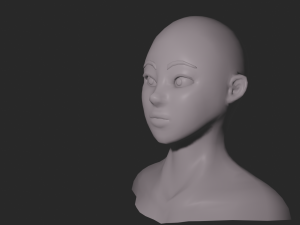 Basemesh per ragazza cartone animato stilizzato lowpoly Modello 3D