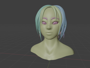 Basemesh per ragazza cartone animato stilizzato lowpoly Modello 3D