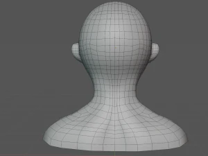 Lowpoly stylized cartoon girl basemesh 3D Model