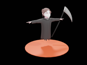 Lowpoly Cartoon Grim Reaper 3D Model